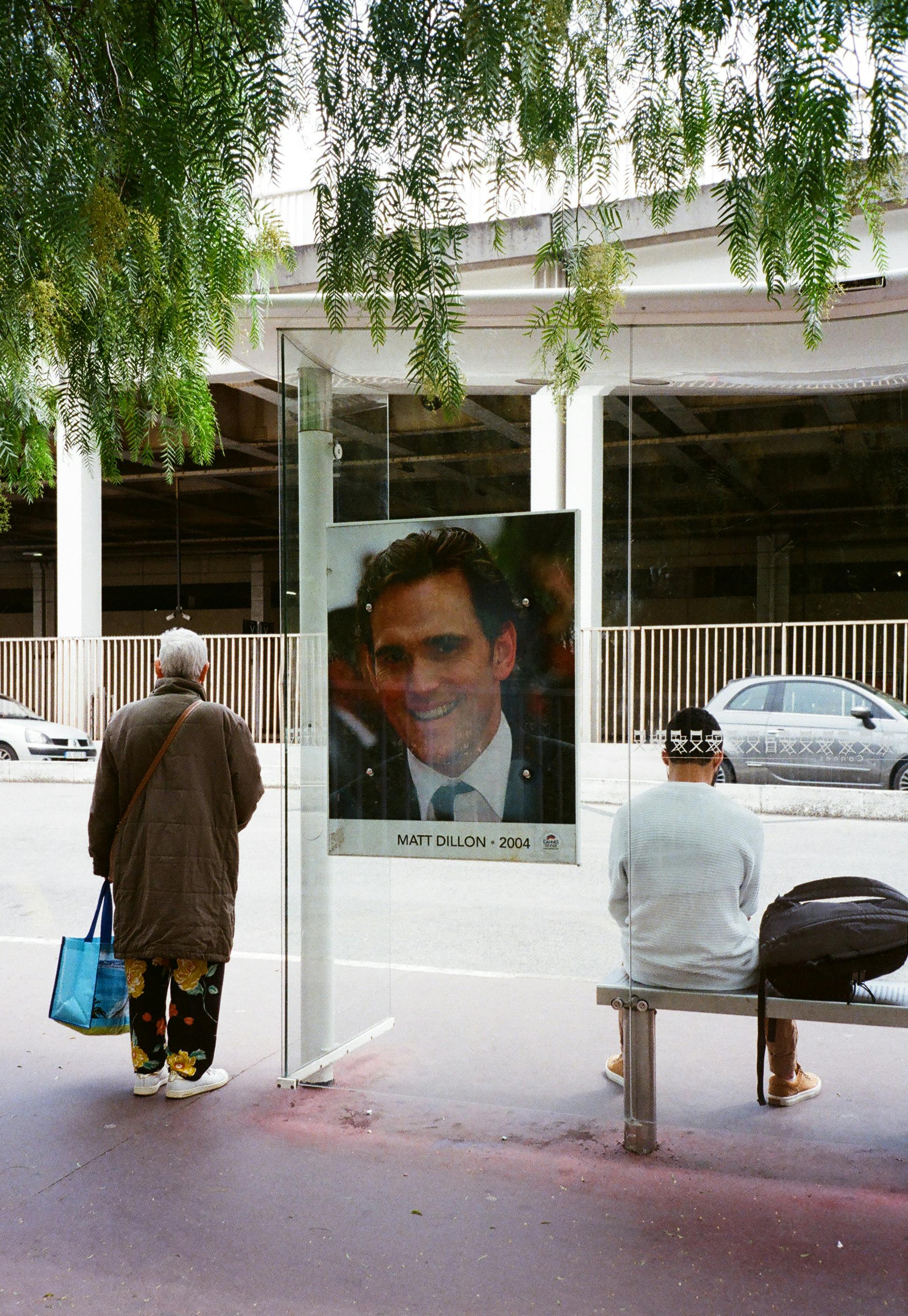 Bus stop advertisement display
